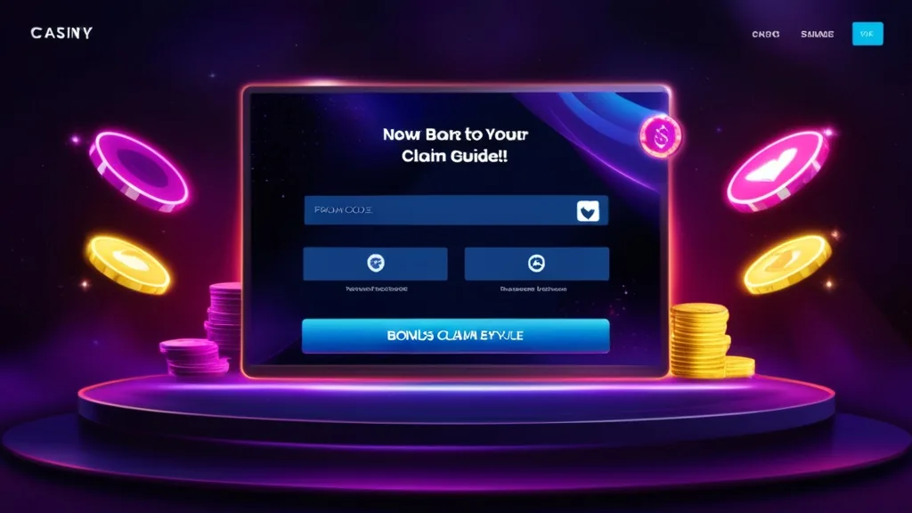 Casino sign-up screen with a promo code field and verification icons